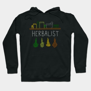 Apothecary Jars and Herbs "Herbalist" Hoodie